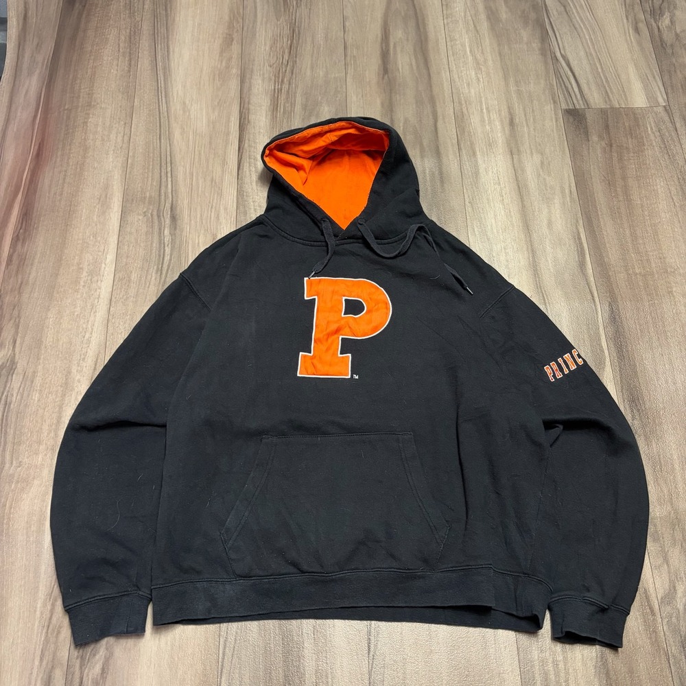 Stadium Athletics Princeton University Hoodie Black Orange XXL P Patch Hoodie